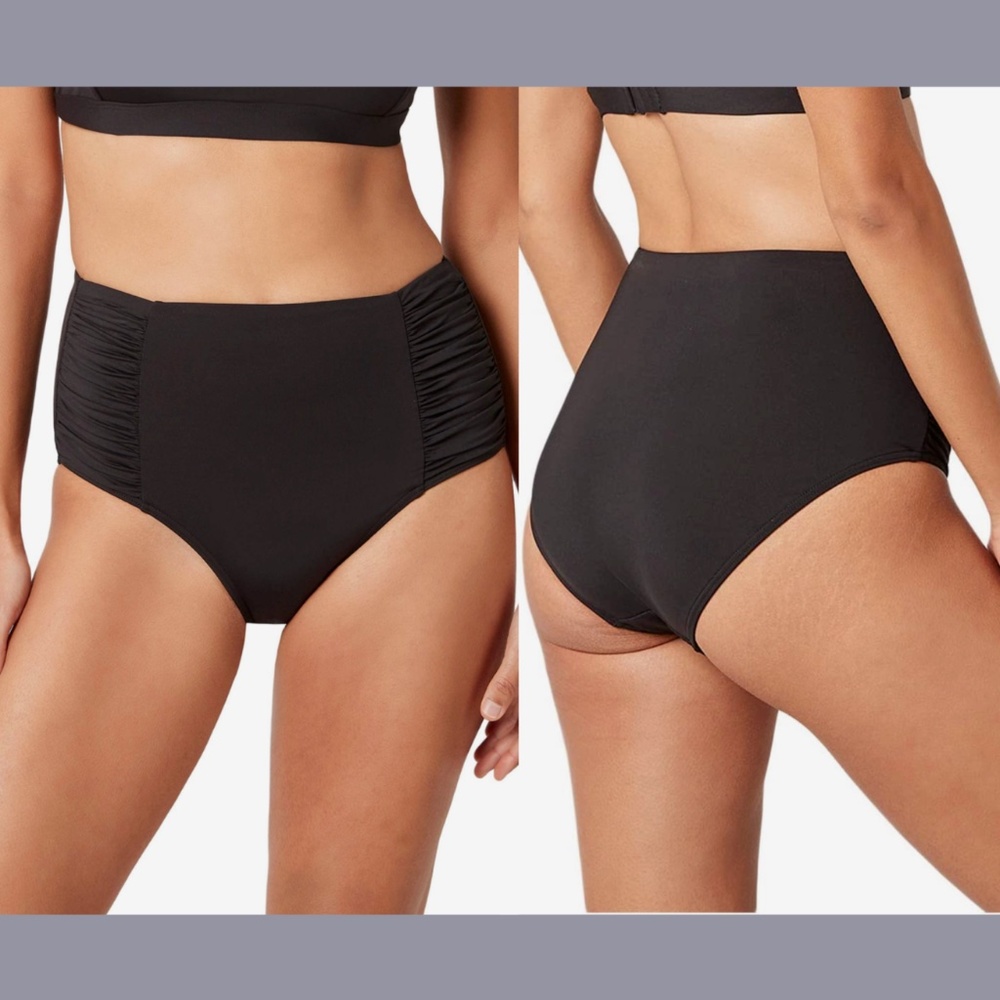 NWT Sea Level [ 6 US/ 10 UK]‎ High Waist Gathered Side Bikini Bottoms Black